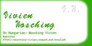 vivien wosching business card